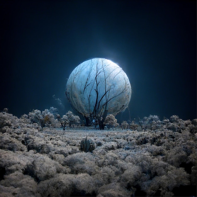 Hyper realistic moon