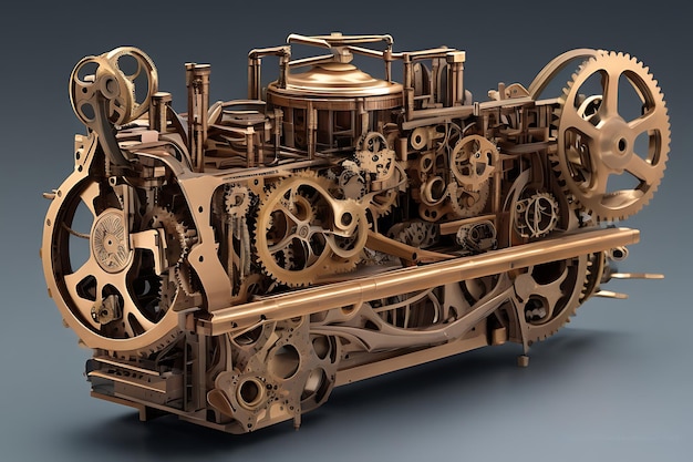 HyperDetailed Steampunk Mechanism