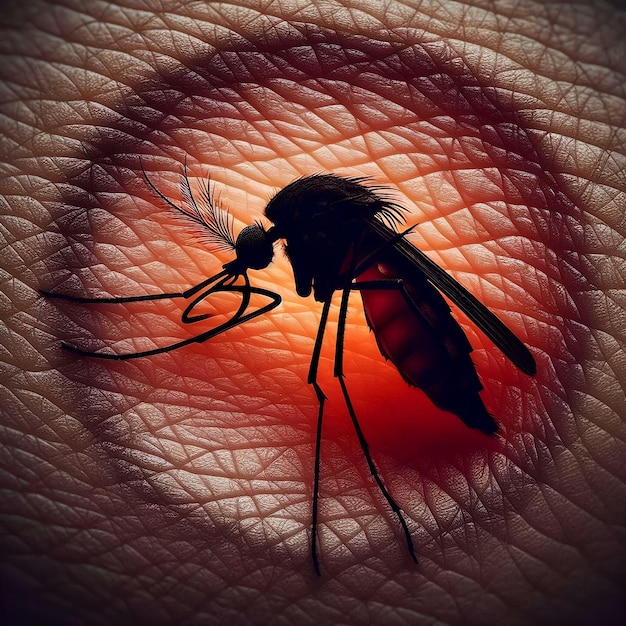 Photo hyperfocused image of a mosquito 4