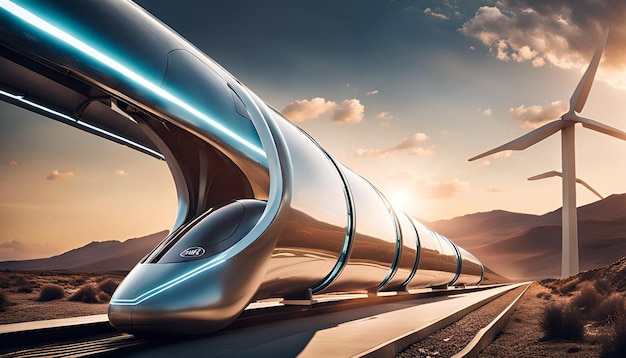 Photo hyperloop transport system