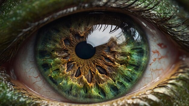 Hyperrealistic human eye illustration