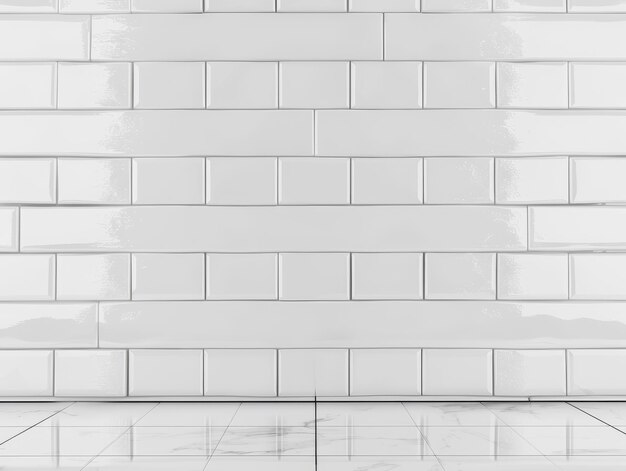 Photo hyperrealistic natural look white brick wall background white color minimalism chaos