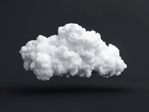 Photo hyperrealistic natural look a white cloud on black background high definition in the style