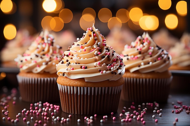 Hyperrealistic Temptation CloseUp of Delicious Chocolate Cupcake