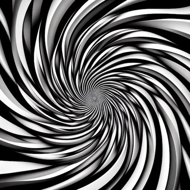 hypnotic spiral black and white background