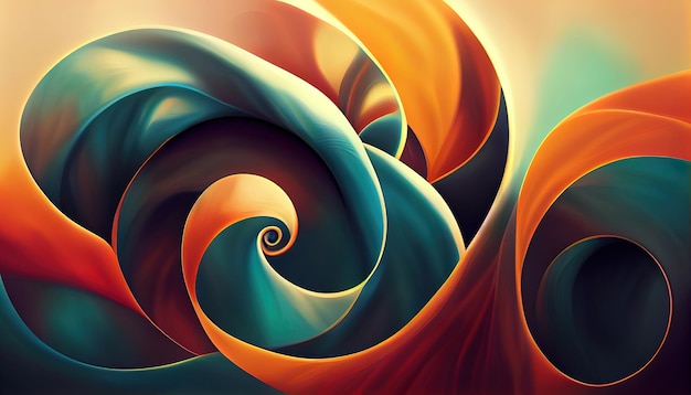 Hypnotic swirls as abstract wallpaper background design