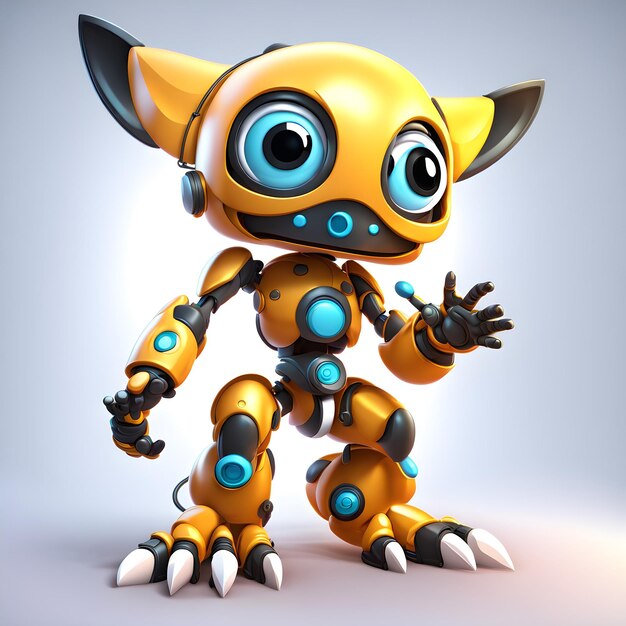 I absolutely adore this 3D creative cute humanoid monster friendly pose The way the monster is desi