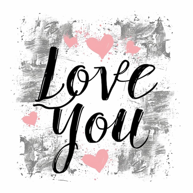 Photo a i love you lettering