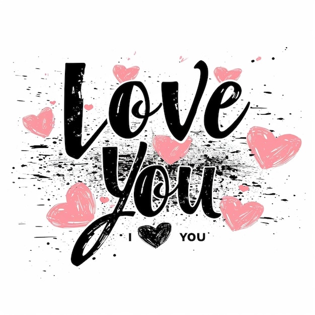 Photo a i love you lettering