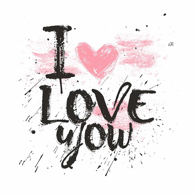 Photo a i love you lettering