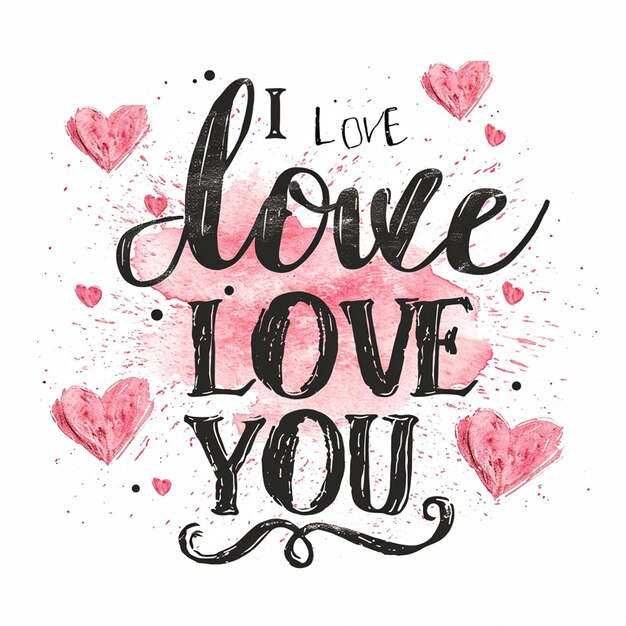 Photo a i love you lettering