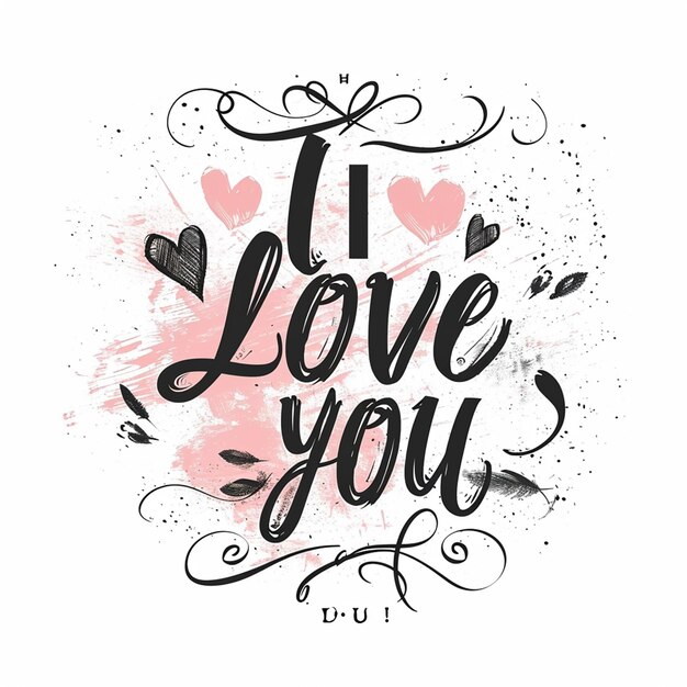 Photo a i love you lettering