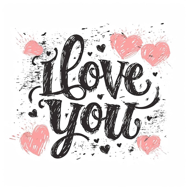 Photo i love you lettering