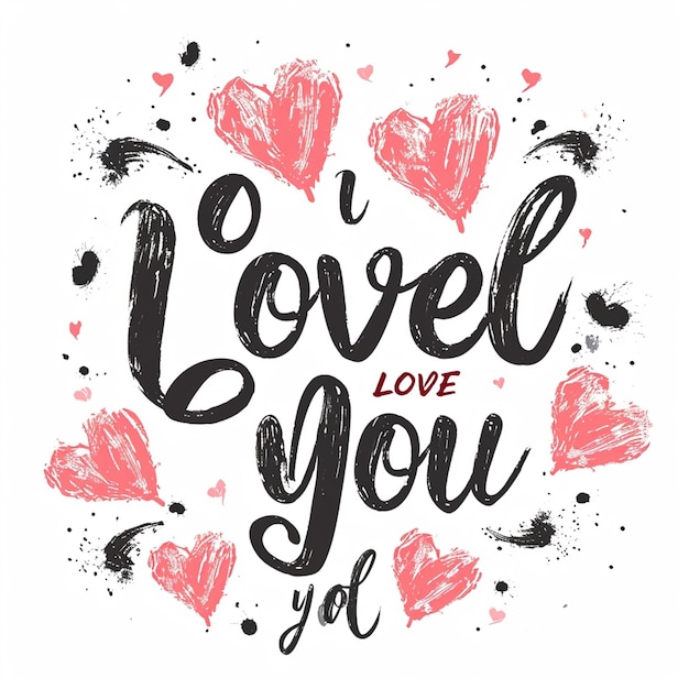 Photo a i love you lettering