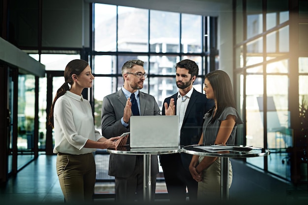 I think its time to expand Shot of a group of businesspeople meeting in the office