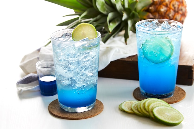 Ice Blue Lime soda