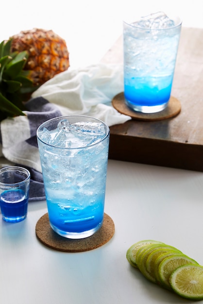 Ice Blue Lime soda