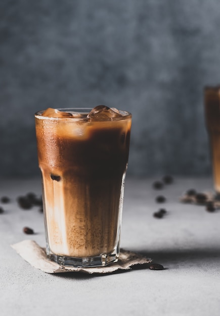 Ice coffee with milk