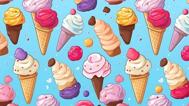 Ice cream background pattern