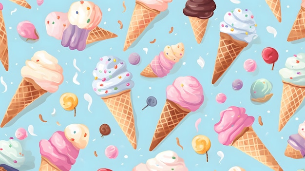 Ice cream background pattern