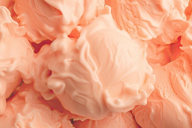 Ice cream background texture in color of the year 2024 Peach Fuzz