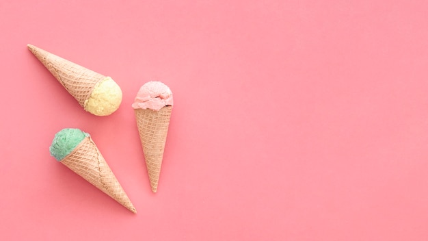 Ice cream background with copyspace