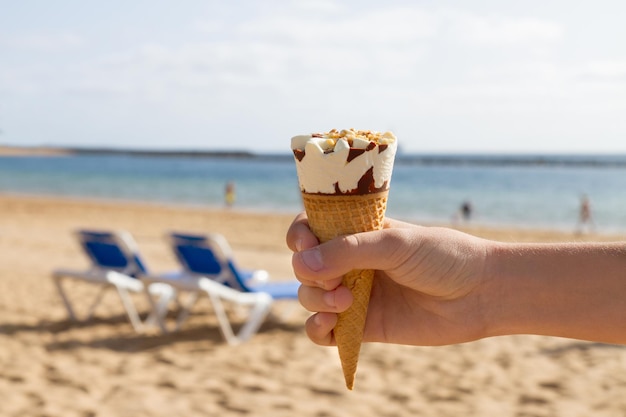 Ice cream on beach