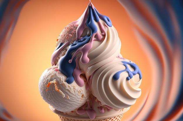 Ice cream closeup