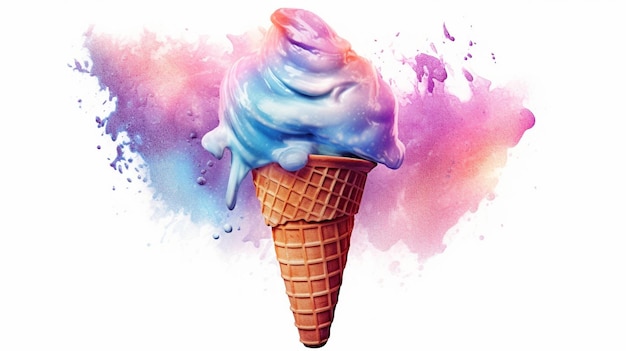 ice cream cone HD 8K wallpaper Stock Photographic Image