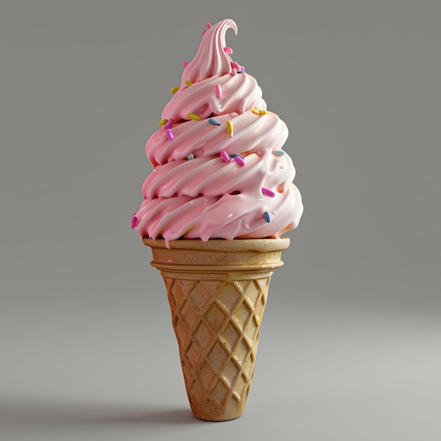 a ice cream cone with the words ice cream on it