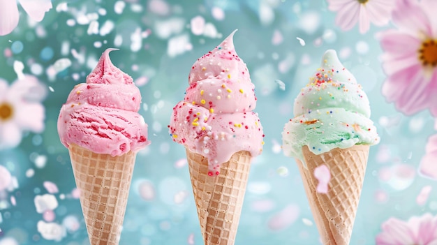 ice cream cones are a popular choice for ice cream