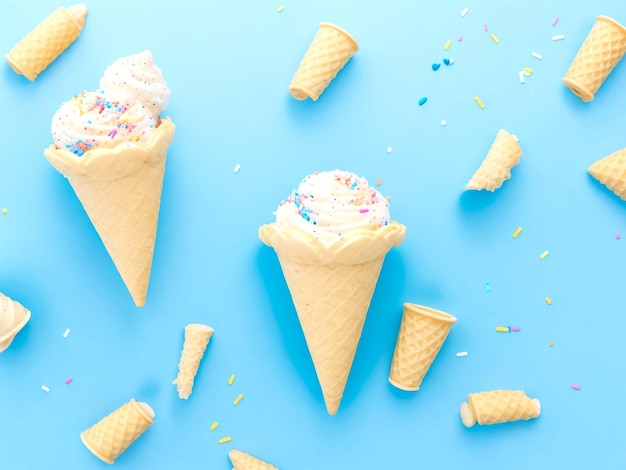 ice cream cones background