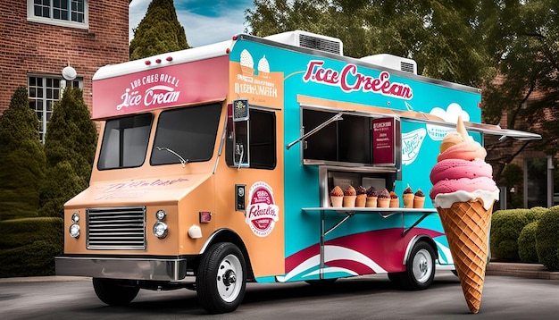 Photo ice cream food truck design