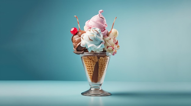 Ice cream on isolated background