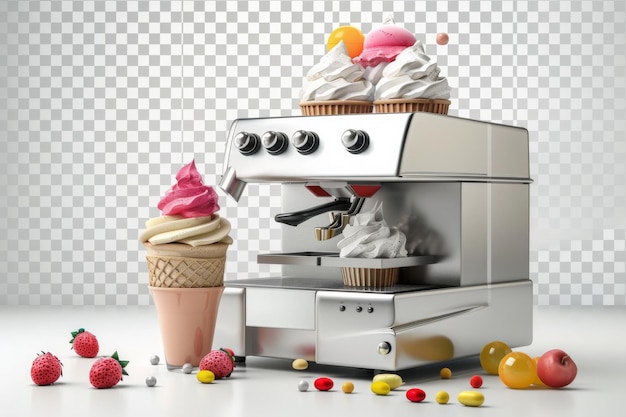 Ice Cream Maker Isolated In Transparent Background