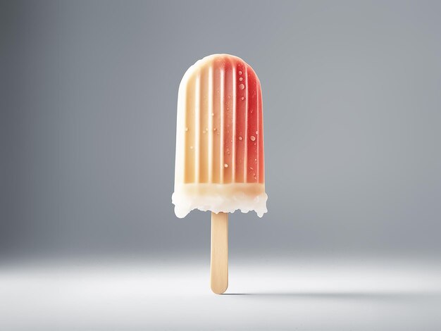 Ice cream popsicle Fruit popsicle Cold ice cream on a light background AI generated