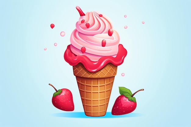 Ice Cream Summer Icon Concept Refreshing Treat