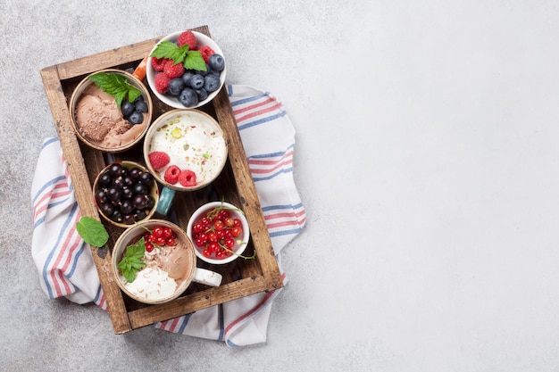 Ice cream with berries