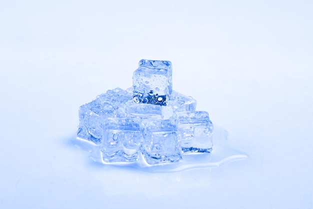 Ice crystal cubes space for text or design