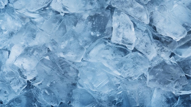 ice crystals on a blue background