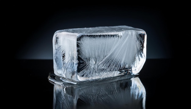 a ice cube that has ice on it