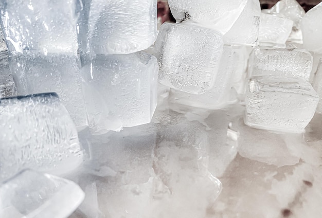 Ice cubes background, ice cube texture or background It makes me feel fresh and feel good,