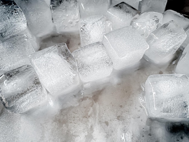 Ice cubes background, ice cube texture or background It makes me feel fresh and feel good,