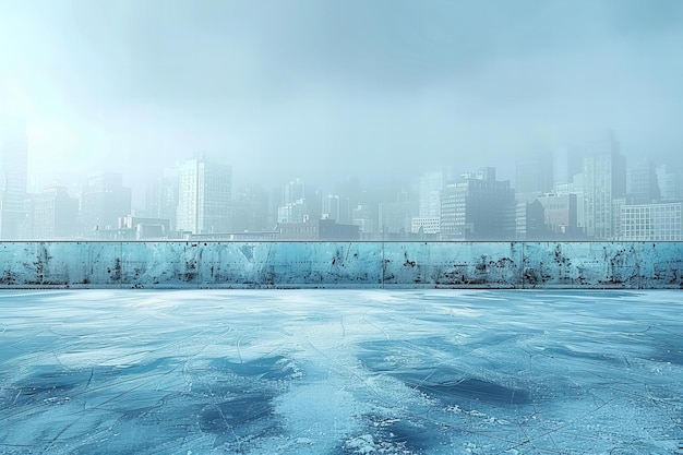 Photo ice hockey rink ice texture light blue background