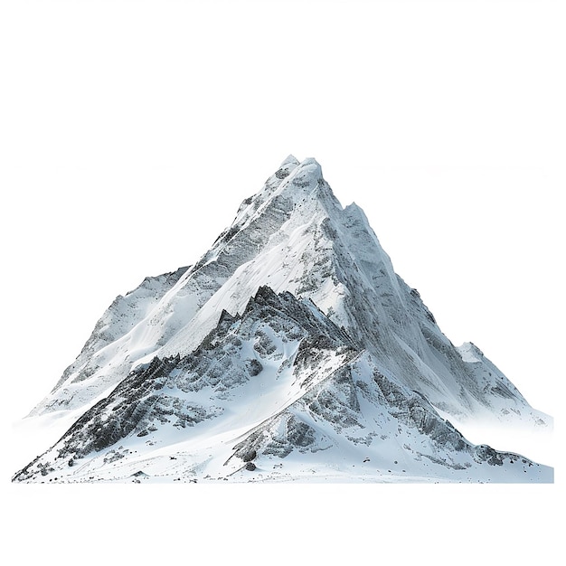 ice mountain illustration on white background clip art