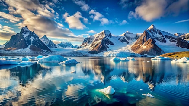 Ice in ocean Iceberg in North pole