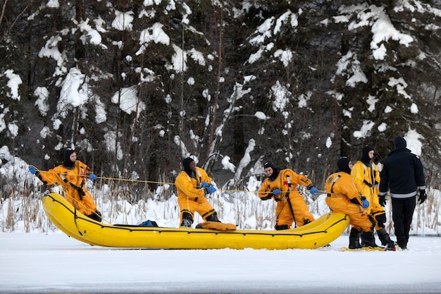 Ice rescue training