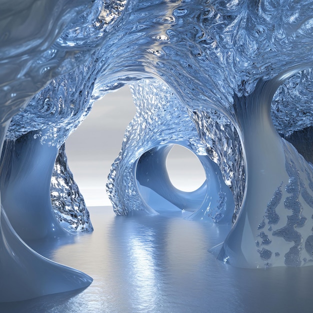 Photo ice sculpture architecture