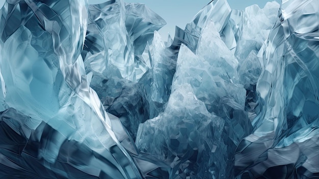 Ice Shapes Background with copy space