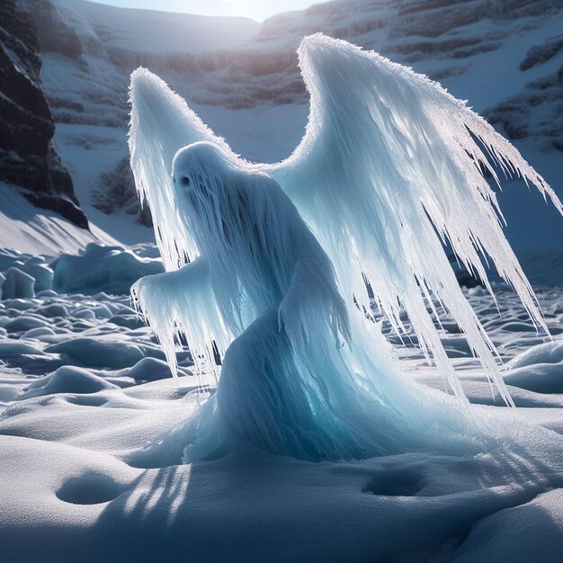 An ice spirit in the snow